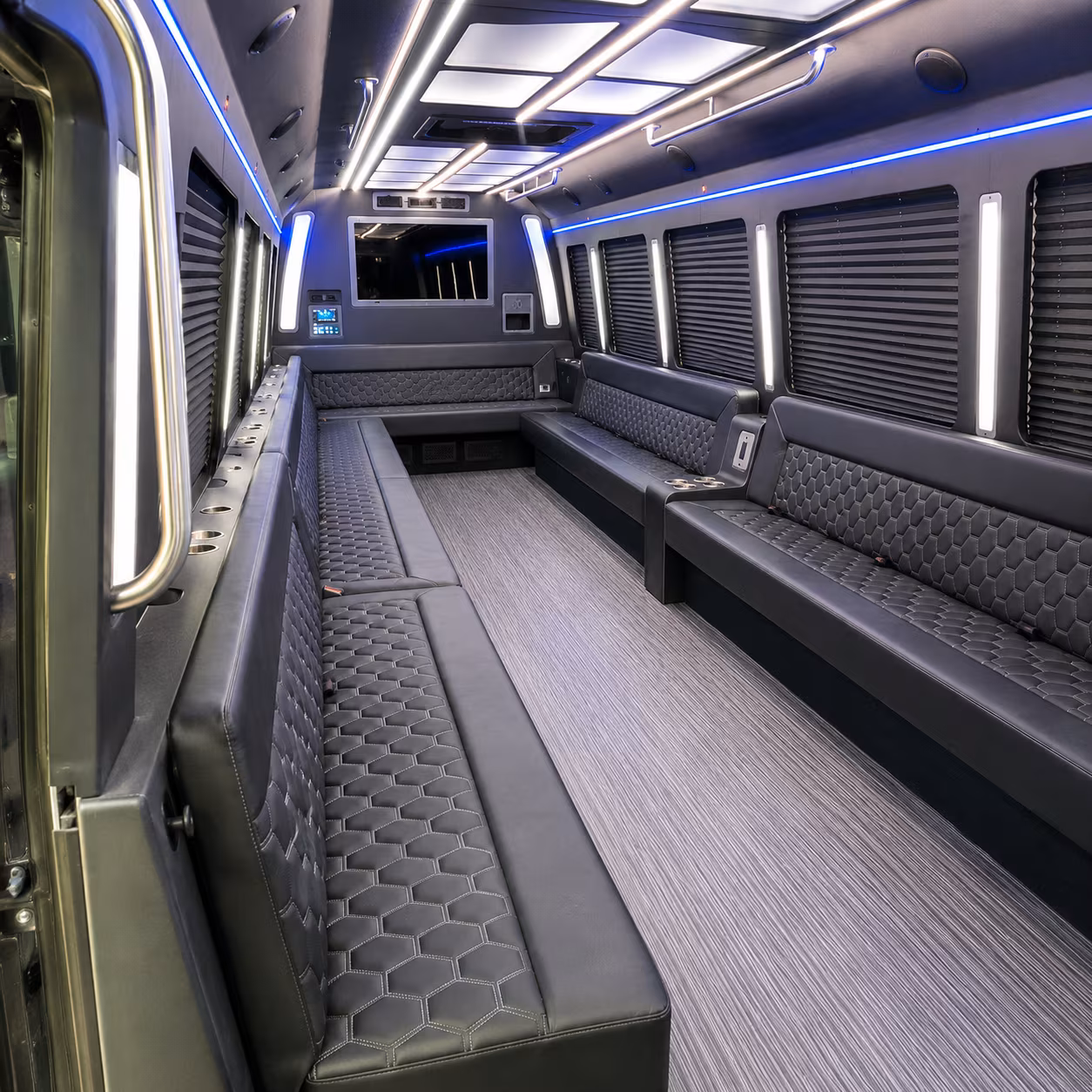 peoria 40 passenger party bus interior