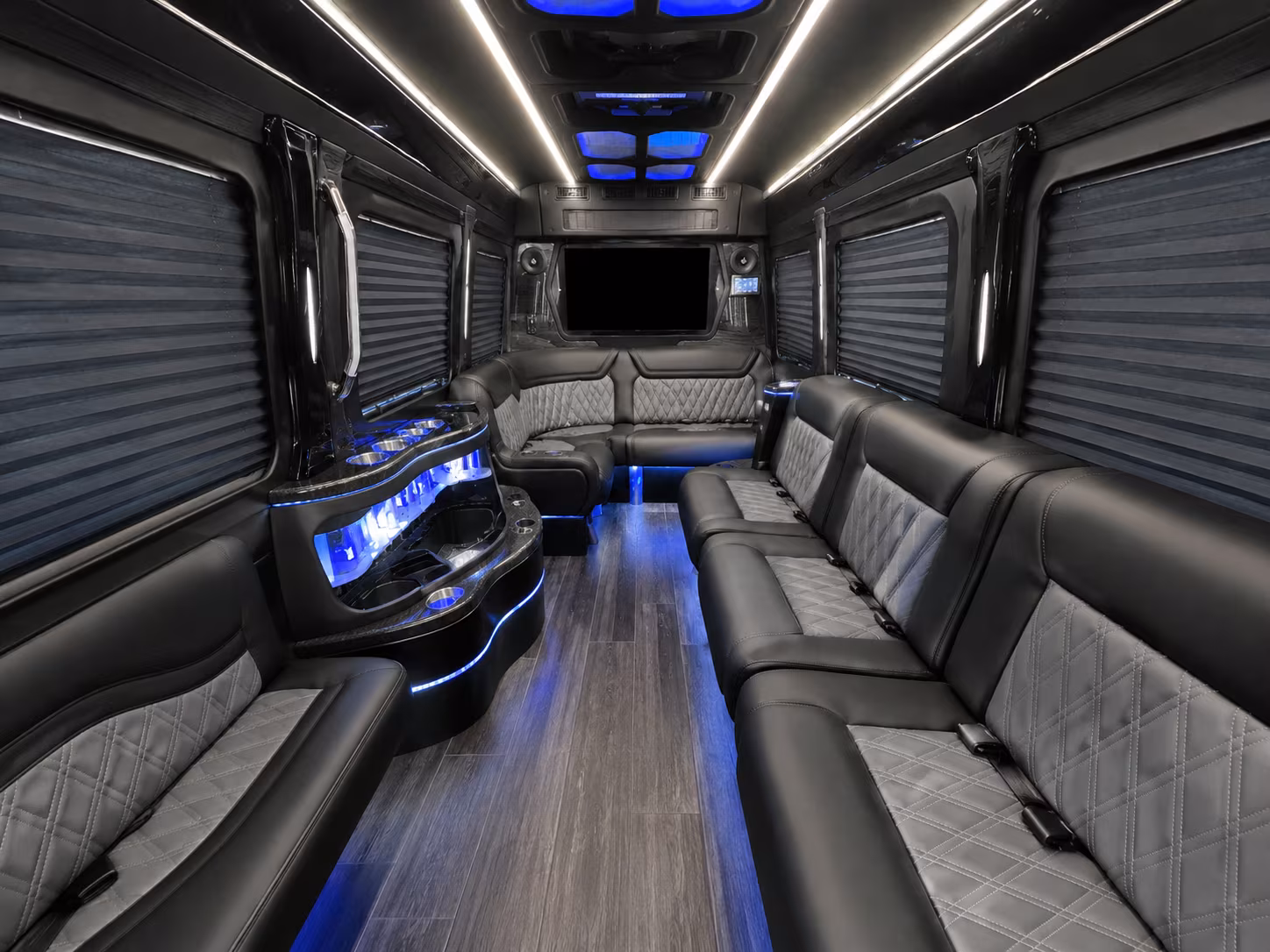 peoria 50 passenger party bus interior